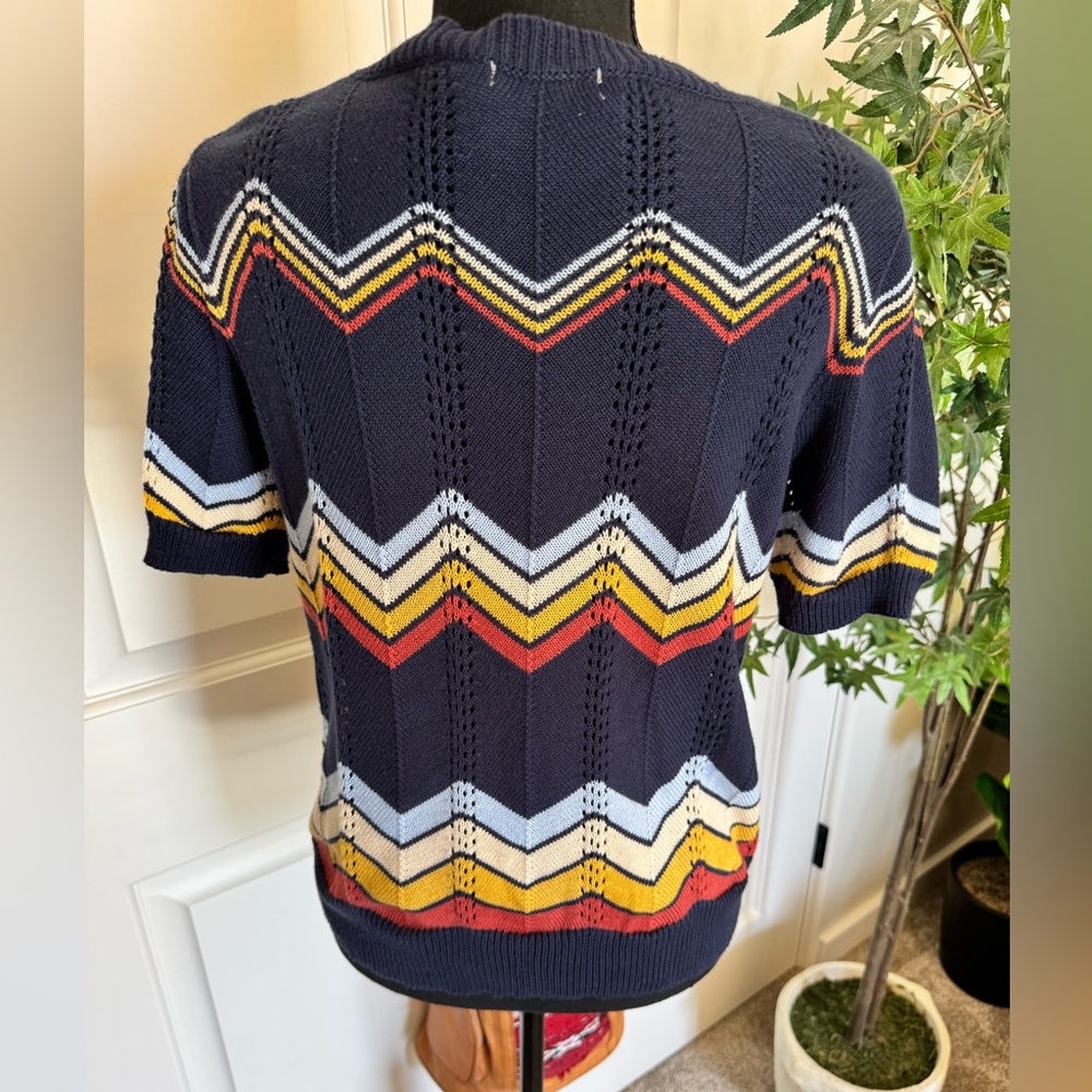 Midnight Ziggy Short Sleeve Sweater Size Small - NWOT - Picture 2 of 6